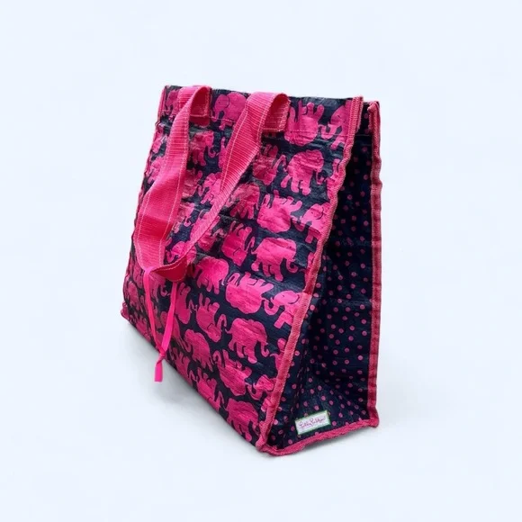 Lilly Pulitzer “Tusk in the Sun” – Pink Elephant Market Tote Bag (2013) - Picture 2 of 7